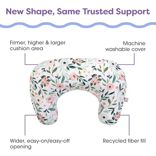 Boppy Larger Nursing Pillow (Pink Garden Flowers) - Kidsy