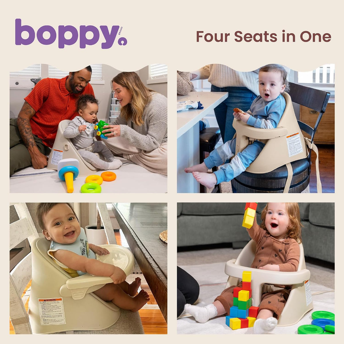 Boppy Proper Posture Baby Floor & Booster Seat (Oatmeal) - Kidsy