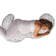 Boppy Total Body Pregnancy Pillow (Gray Scattered Leaves) - Kidsy