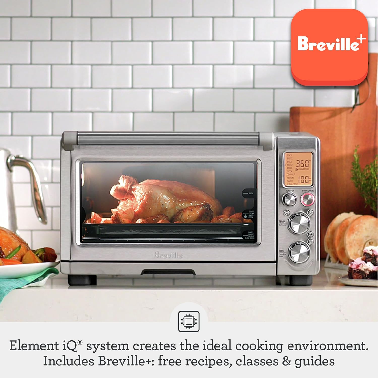 Breville Smart Oven Pro Countertop Oven, Brushed Stainless Steel - Kidsy