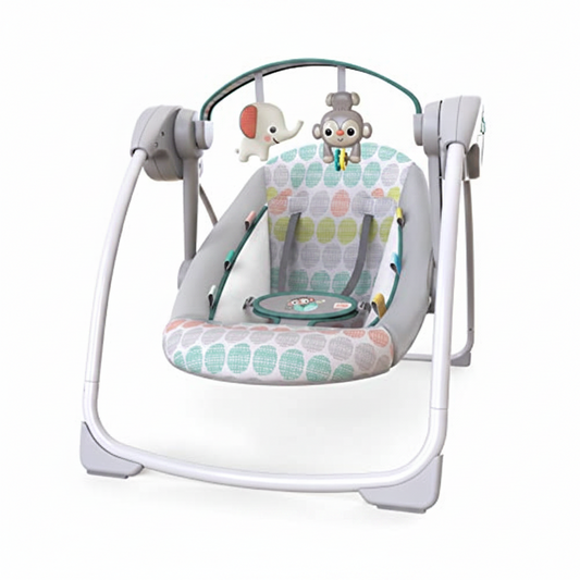 Bright Starts Portable 6-Speed Baby Swing (Whimsical Wild)