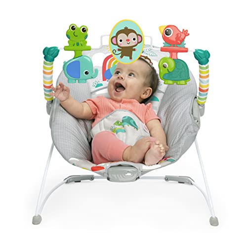 Bright Starts Baby Bouncer with Vibration & Toys (Playful Paradise) - Kidsy