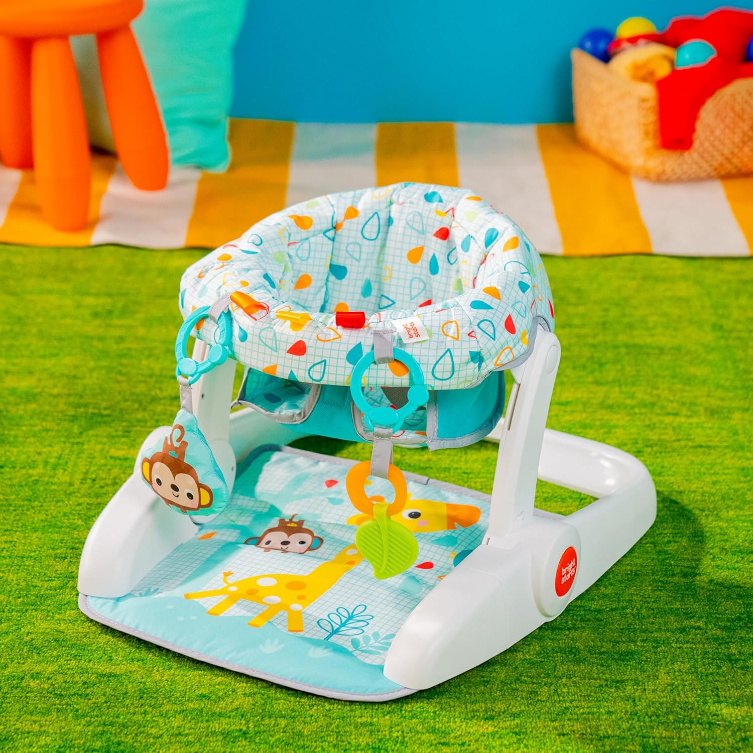 Bright Starts Bright Starts Learn - to - Sit 2 - Position Baby Floor Seat (Wild Wiggles) - Kidsy