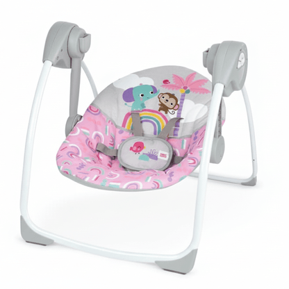 Bright Starts Compact Automatic Baby Swing (Pink Paradise) - Kidsy