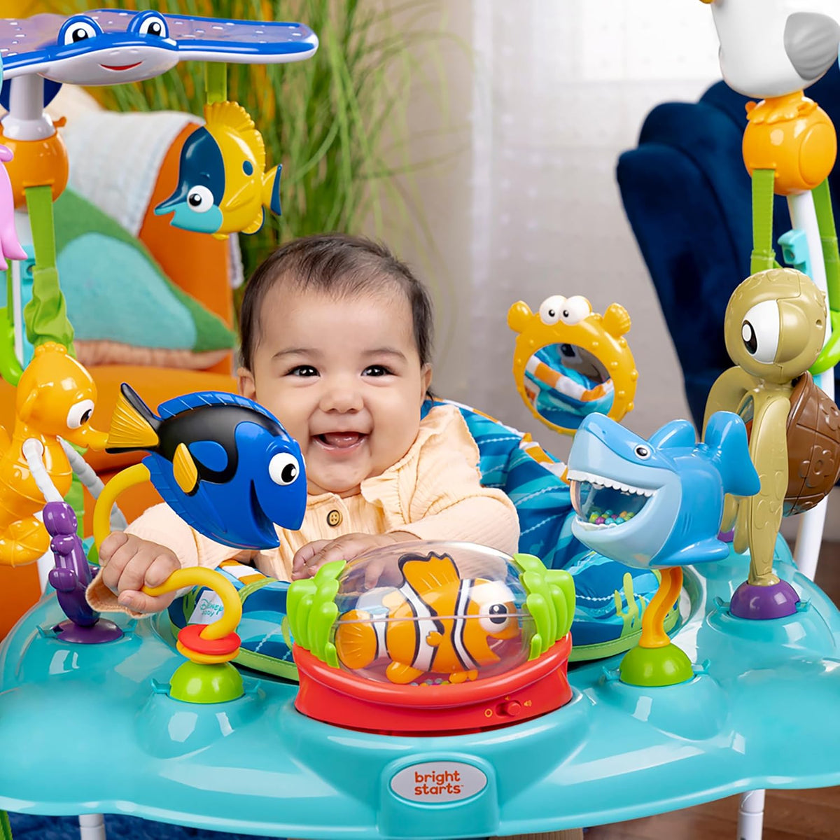 Bright Starts Disney Baby Finding Nemo Sea of Activities Activity Jumper (Blue) - Kidsy