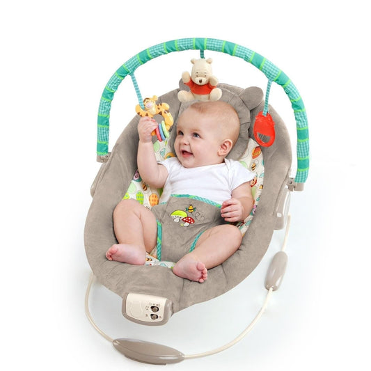 Bright Starts Disney Baby Winnie The Pooh Baby Bouncer (Winnie the Pooh - Dots & Hunny Pots) - Kidsy