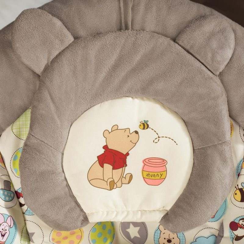 Bright Starts Disney Baby Winnie the Pooh Dots & Hunny Pots Vibrating Baby Bouncer - Kidsy