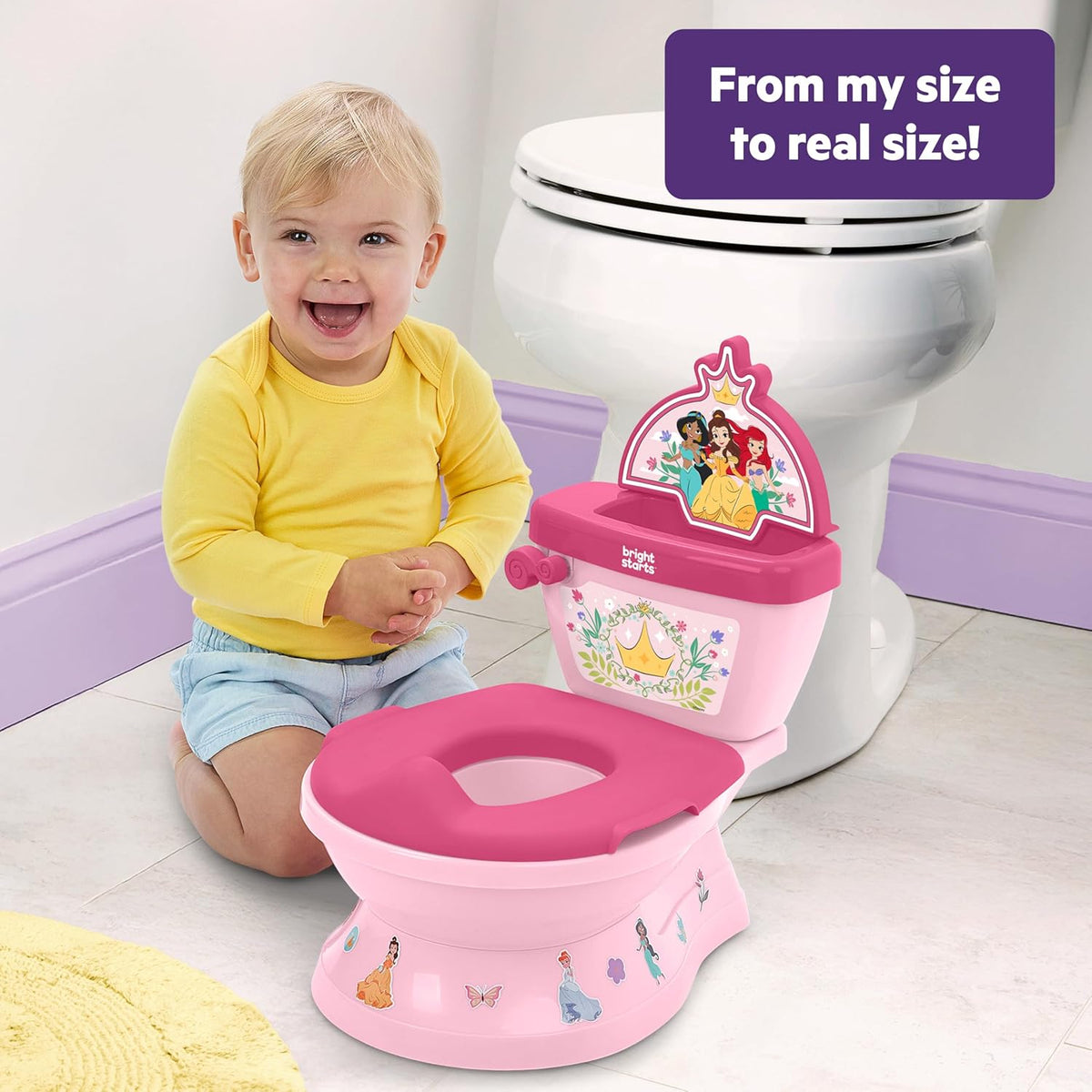 Bright Starts Disney Princess My Size Potty Training Toilet (Princess) - Kidsy