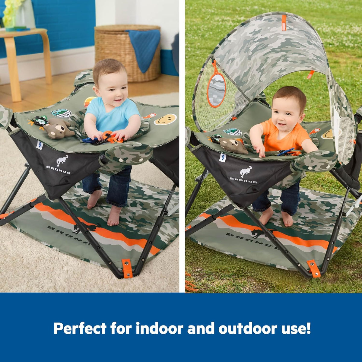 Bright Starts Ford Bronco Pop ‘N Jump Portable Baby Jumper 6–12 Months - Kidsy