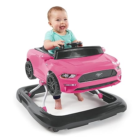 Bright Starts Ford Mustang 4 - in - 1 Pink Baby Activity Center & Push Walker - Kidsy