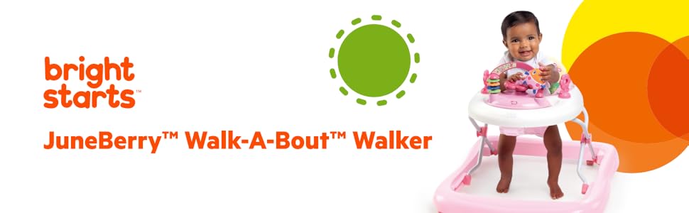 Bright Starts JuneBerry Walk - A - Bout Baby Walker (Pink) - Kidsy