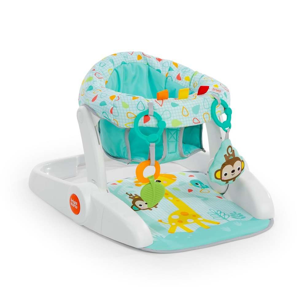 Bright Starts Learn - to - Sit 2 - Position Baby Floor Seat (Wild Wiggles) - Kidsy