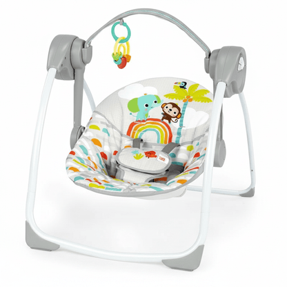 Bright Starts Playful Paradise Portable Baby Swing (Green) - Kidsy