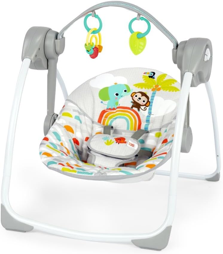 Bright Starts Playful Paradise Portable Baby Swing (Green) - Kidsy