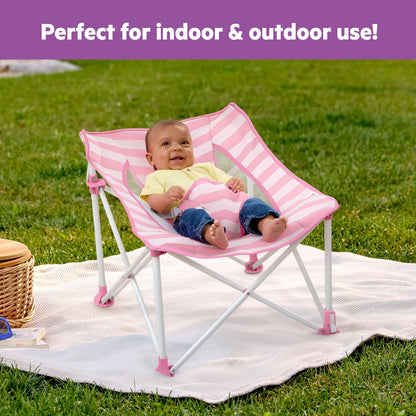 Bright Starts Pop 'N Chill Baby Travel Chair (Pink) - Kidsy
