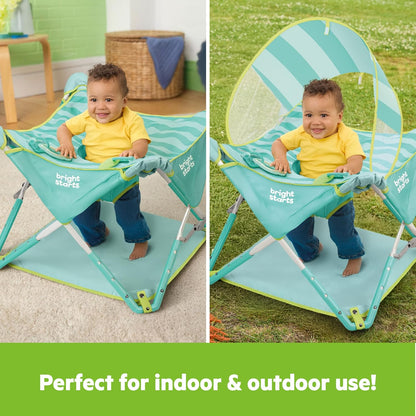 Bright Starts Pop 'N Jump Portable Activity Center (Sky Stripes Blue) - Kidsy