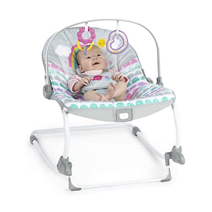 Bright Starts Rosy Rainbow Infant to Toddler Rocker with Vibrations - Kidsy
