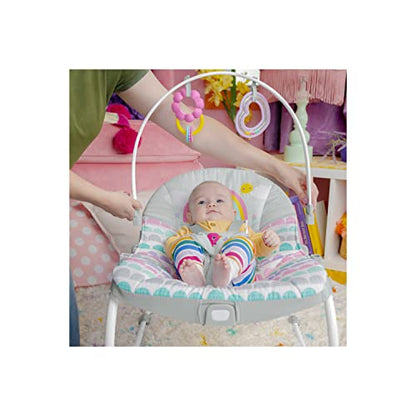 Bright Starts Rosy Rainbow Infant to Toddler Rocker with Vibrations - Kidsy