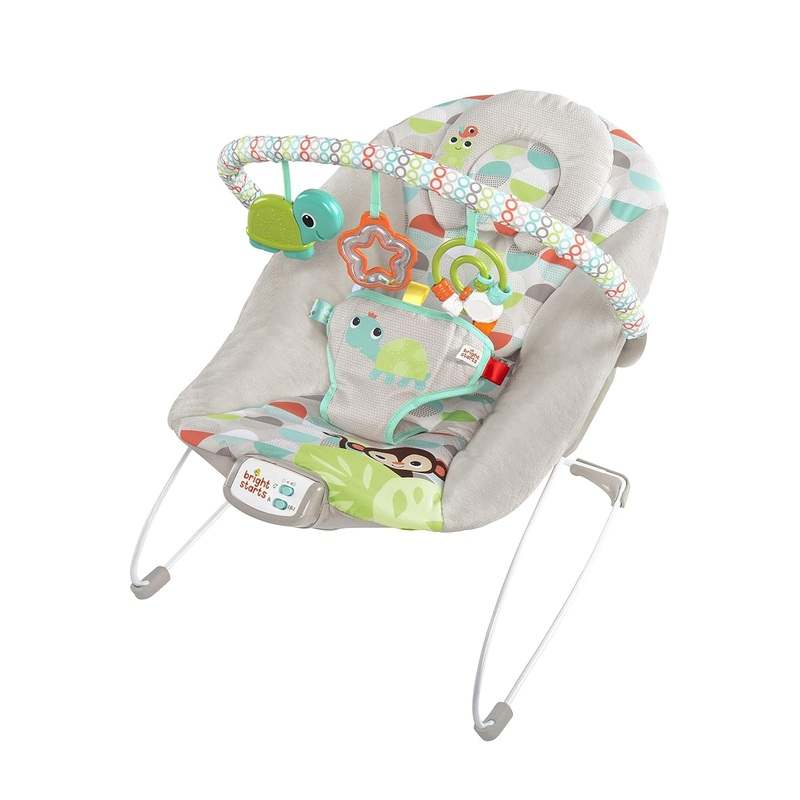 Bright Starts Soothing Vibrations Baby Bouncer (Happy Safari) - Kidsy