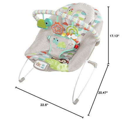 Bright Starts Soothing Vibrations Baby Bouncer (Happy Safari) - Kidsy