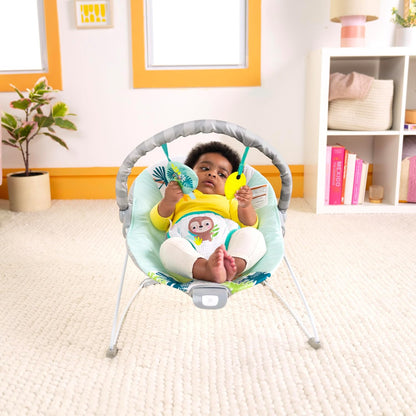 Bright Starts Wild Wonders Vibrating Baby Bouncer (Wild Wonders) - Kidsy