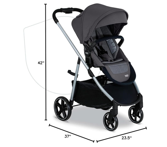 Britax Grove Modular Baby and Toddler Stroller (Pindot Stone Grey) - Kidsy