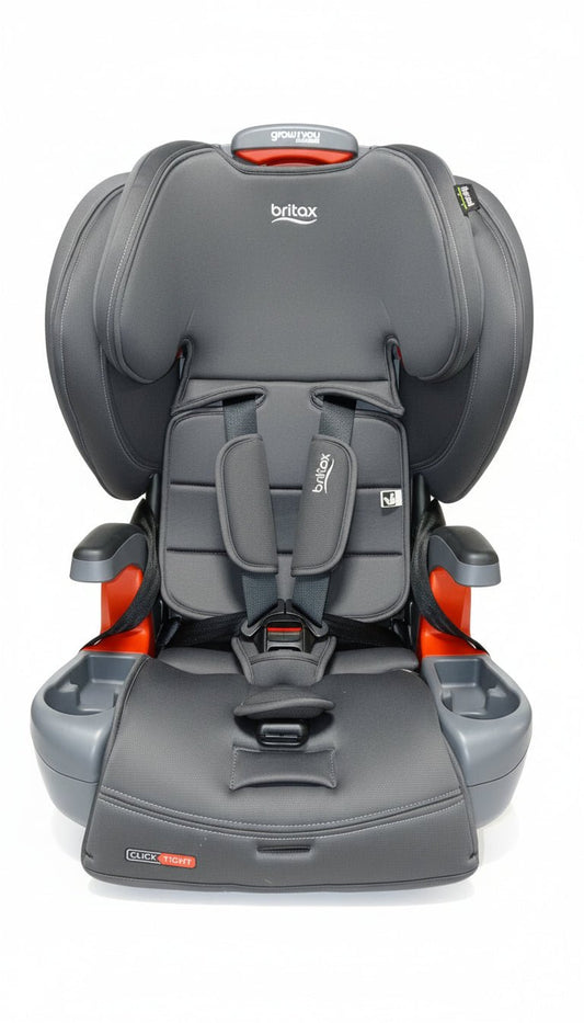 Britax Grow with You Clicktight Cool N Dry Harness - 2 - Booster Car Seat (Grey) - Kidsy