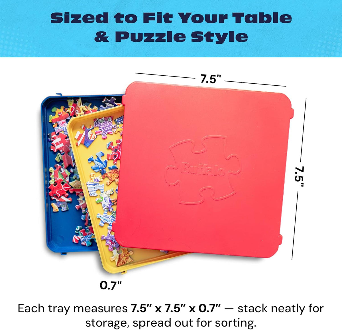 Buffalo Games Puzzle Sorting Trays - 7 Count (Pack of 1) - Kidsy