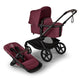 Bugaboo Kangaroo All - Terrain Single - to - Double Tandem Stroller (Dark Cherry) - Kidsy