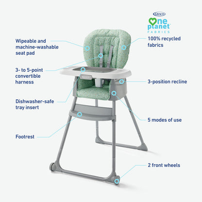 New Graco Made2Grow 5-in-1 Highchair, Terrazo