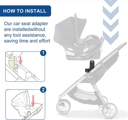 Car Seat Adapter for Stroller Compatible with Baby Jogger City Select, City Select 2, or City Select LUX Stroller Accessories Car Seat Adapter for Stroller (Black) - Kidsy