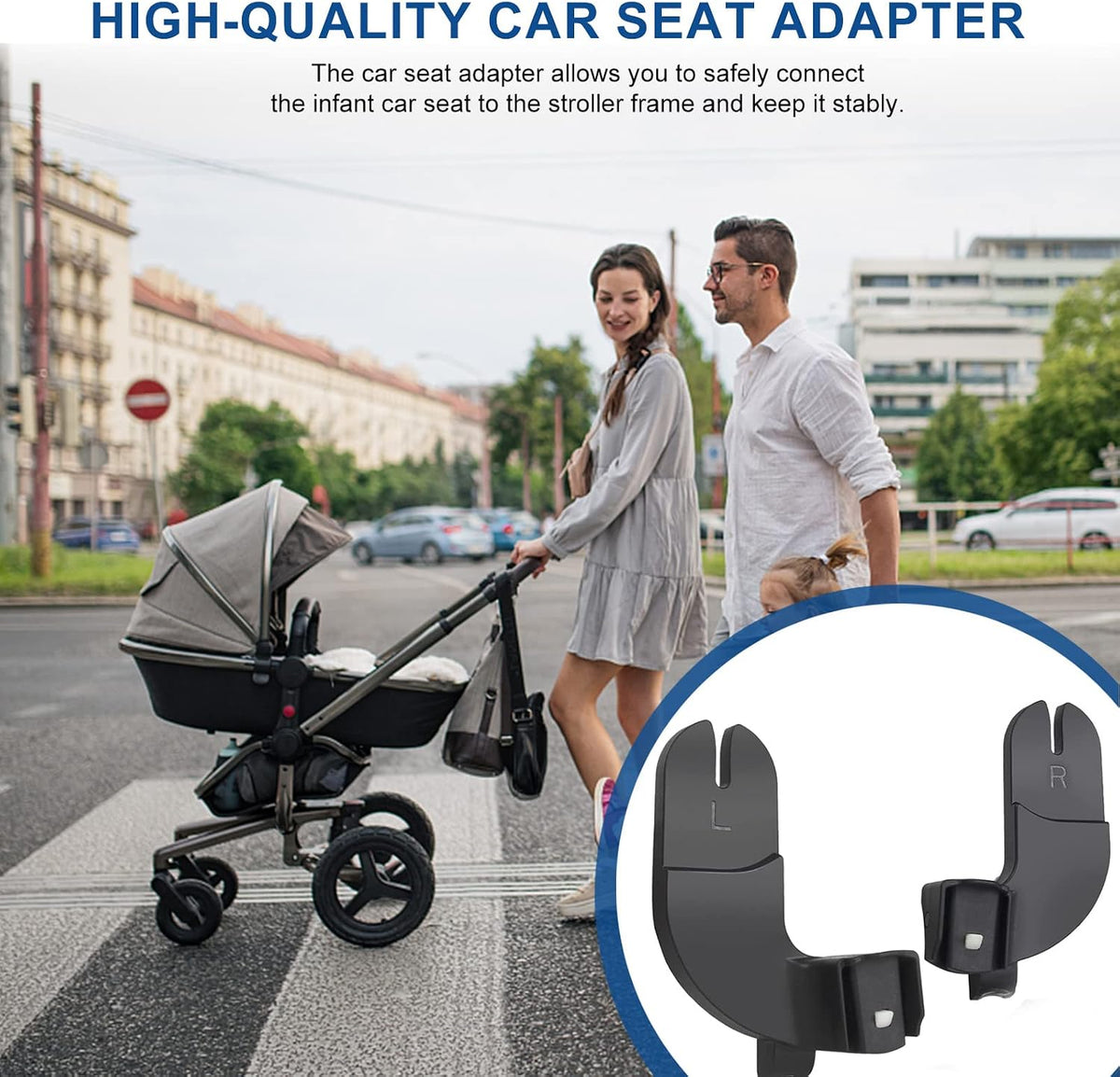 Car Seat Adapter for Stroller Compatible with Baby Jogger City Select, City Select 2, or City Select LUX Stroller Accessories Car Seat Adapter for Stroller (Black) - Kidsy