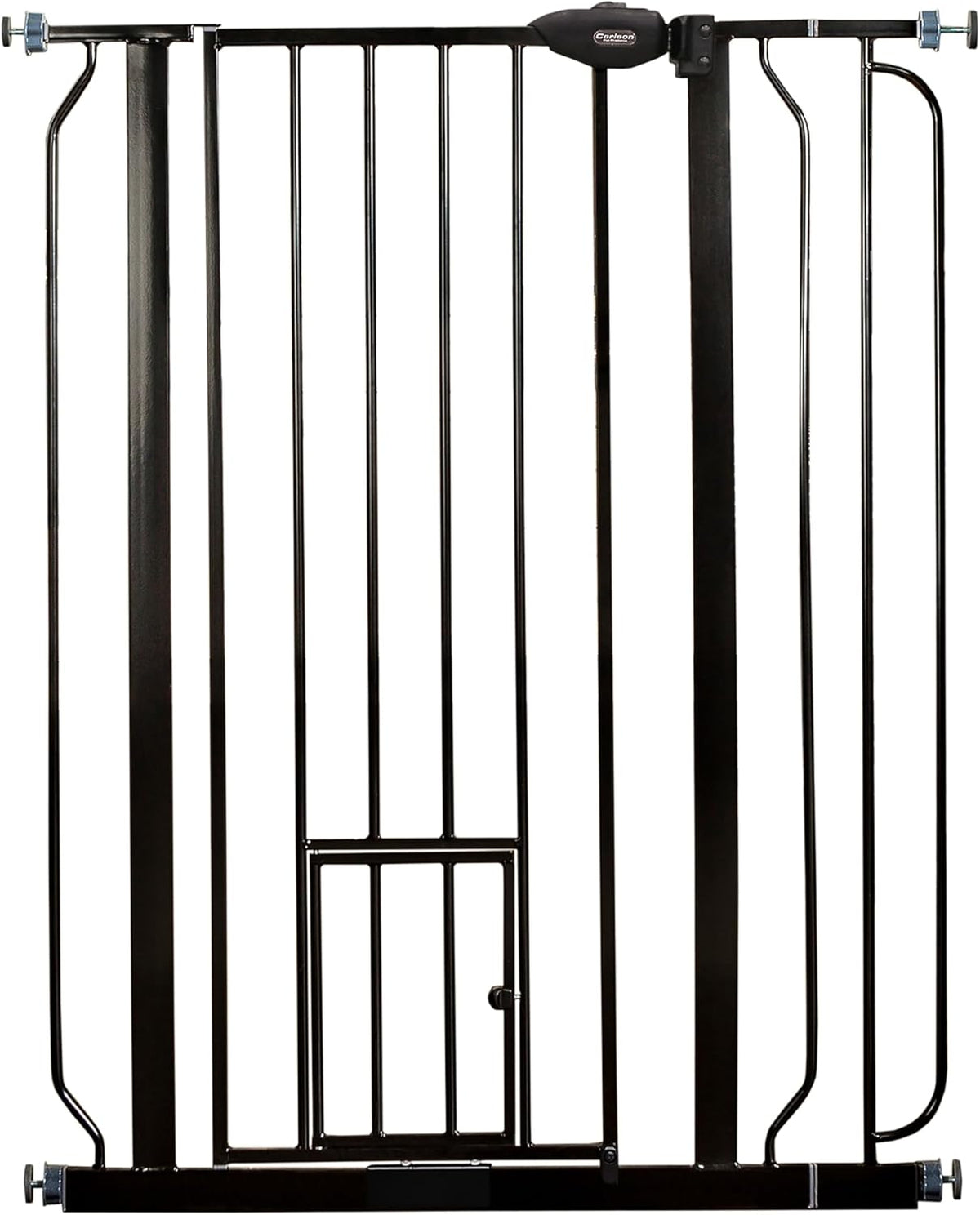 Carlson 29.5–36.5 Inch Extra Tall Walk-Through Pet Gate (Black) - Kidsy
