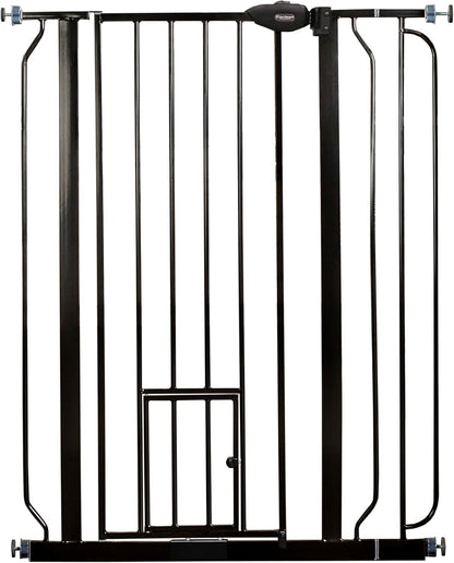 Carlson 29.5–36.5 Inch Extra Tall Walk-Through Pet Gate (Black) - Kidsy
