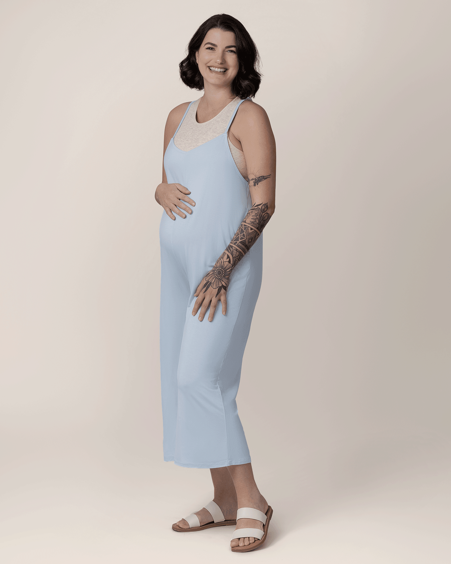 Charlie Maternity & Nursing Romper | French Blue - Kidsy