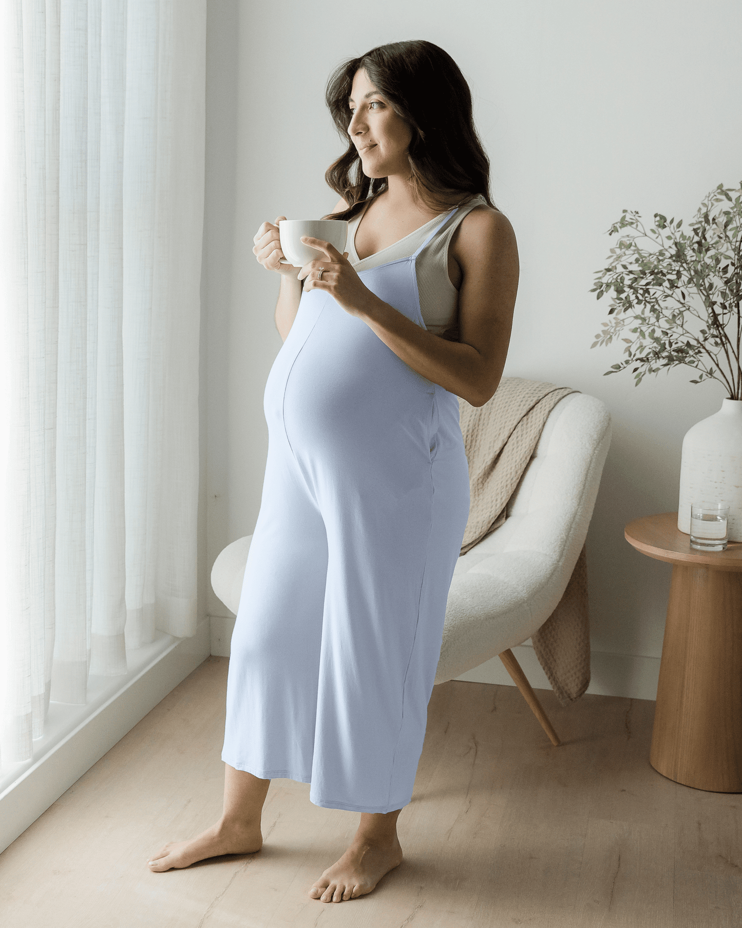 Charlie Maternity & Nursing Romper | French Blue - Kidsy