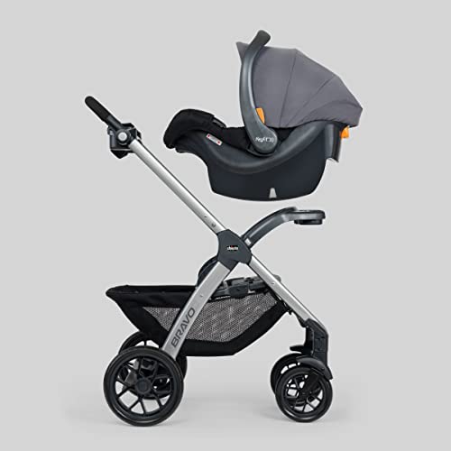 Chicco Bravo 3 - in - 1 Trio Travel System with KeyFit 30 Infant Car Seat (Camden/Black) - Kidsy