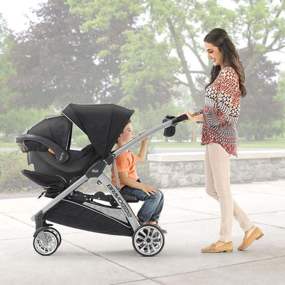 Chicco BravoFor2 Standing/Sitting Double Stroller (Iron) - Kidsy