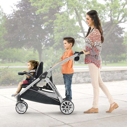 Chicco BravoFor2 Standing/Sitting Double Stroller (Iron) - Kidsy
