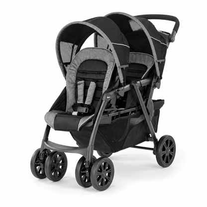 Chicco Cortina Together Double Stroller - Minerale (Black/Silver) - Kidsy