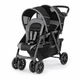 Chicco Cortina Together Double Stroller - Minerale (Black/Silver) - Kidsy