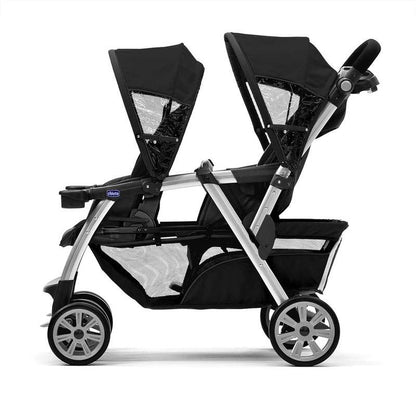 Chicco Cortina Together Double Stroller - Minerale (Black/Silver) - Kidsy