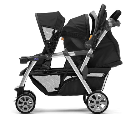 Chicco Cortina Together Double Stroller - Minerale (Black/Silver) - Kidsy