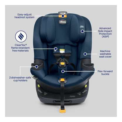 Chicco Fit360 SE Rotating Convertible Car Seat, 360° Rotation (Lupine Purple) - Kidsy