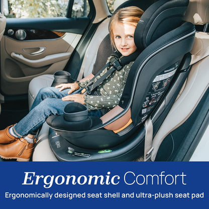 Chicco Fit360 Zip ClearTex Rotating Convertible Car Seat with Fit360 Mirror (Jet/Black) - Kidsy