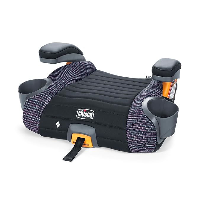 New Chicco GoFit ClearTex Plus Backless Booster Car Seat (Confetti)
