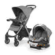 Chicco Mini Bravo Plus Travel System, Mini Bravo Plus Stroller (Slate/Grey) - Kidsy