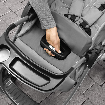 Chicco Mini Bravo Plus Travel System, Mini Bravo Plus Stroller (Slate/Grey) - Kidsy