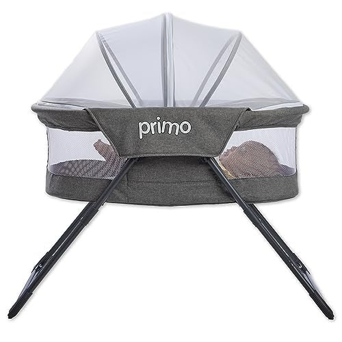 Cocoon Deluxe Folding Travel Bassinet with Canopy (Heather Gray) - Kidsy