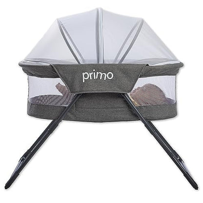 Cocoon Deluxe Folding Travel Bassinet with Canopy (Heather Gray) - Kidsy